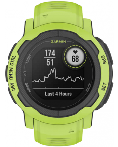 Смарт часовник Garmin - Instinct 2 , 45mm, Electric Lime - 1